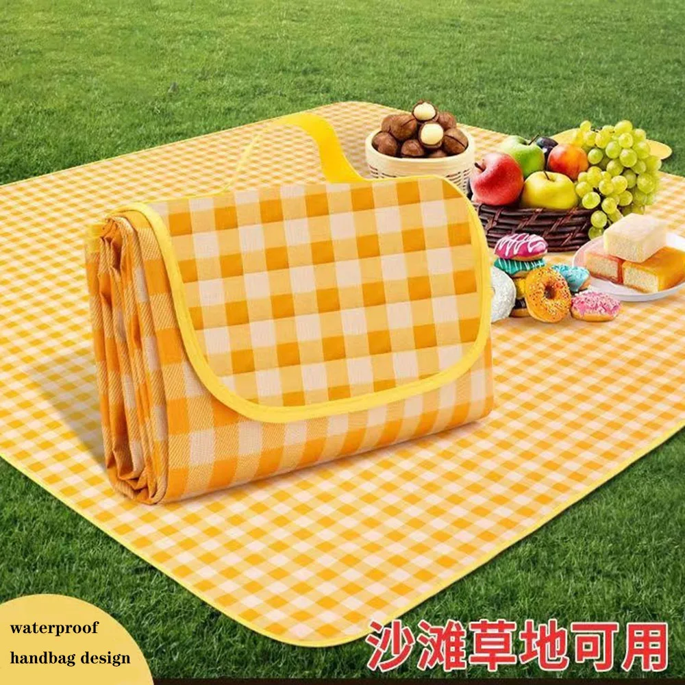 Faltbare Picknickmatte, feuchtigkeitsbeständiges Picknick-Set, tragbare Decke, Picknick-Schlafunterlage, wasserdichte Oxford-Tuch-Picknick-Campingdecke – Detail 1