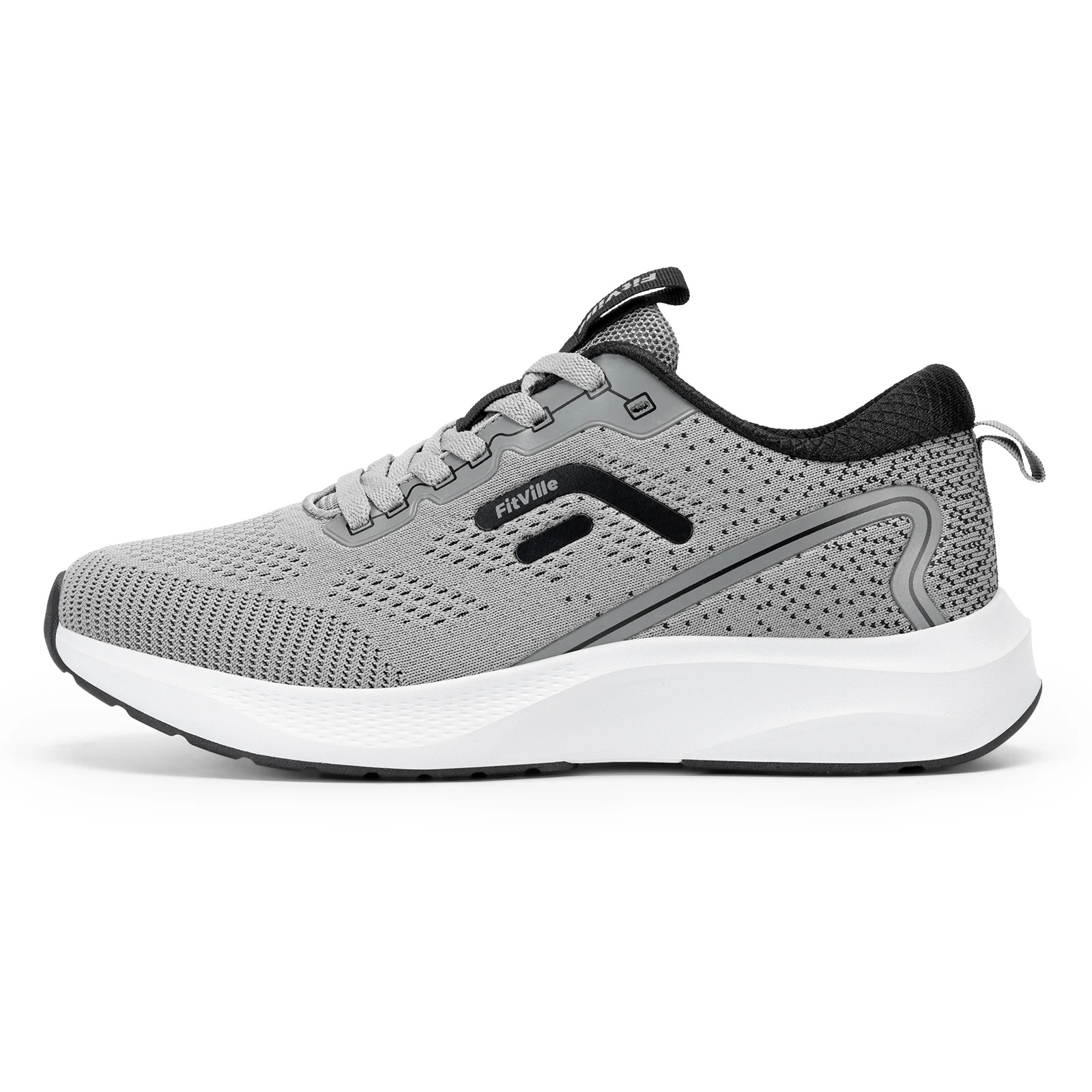 

Fittington Walking Man Shoes Cushioned Running Tennis Shoes Wide Width Sport sneakers With Arch Support Plantar Fasciitis Relief