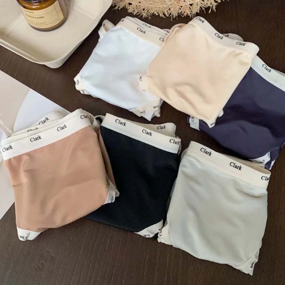 Ladies Intimates Lingerie Women Panties English Letter Triangle Pants Female Underwear Light Luxury Seamless Ice Silk Briefs