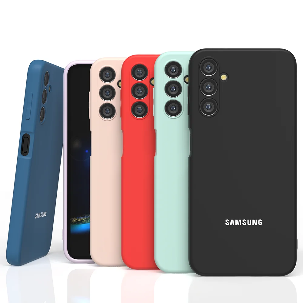 Para Samsung Galaxy A56 A36 A26 A16 A06 A55 A14 funda de silicona suave tacto sedoso líquido protector contra caídas