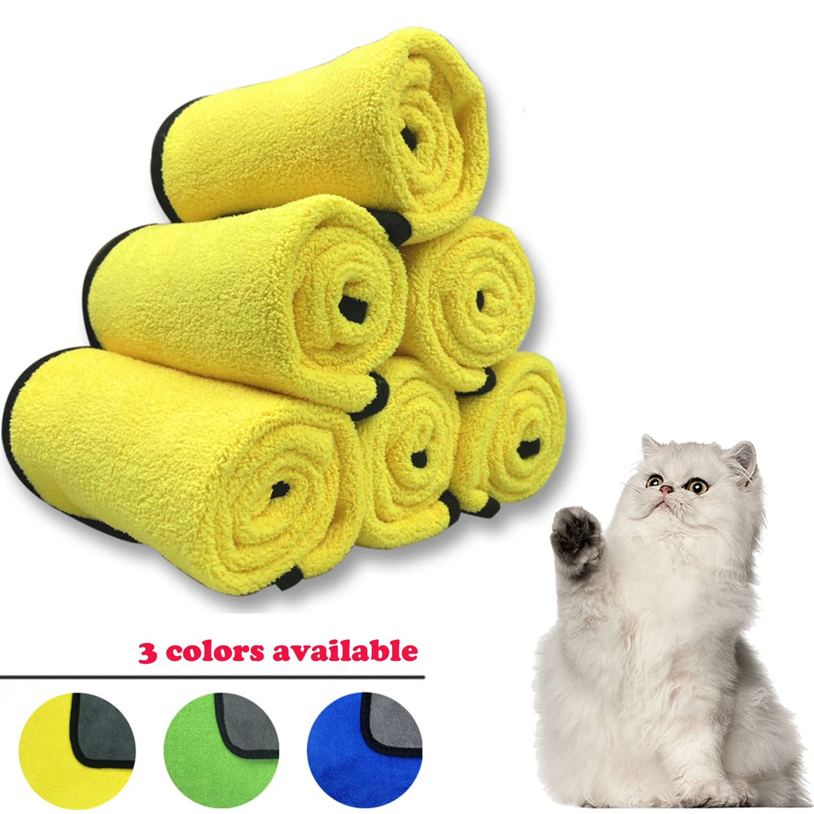 Quick-drying Pet Towels Soft Fiber Dog and Cat Towels Water-absorbent Bath Towel Convenient Pet Shop Cleaning Towel Pet Supplies