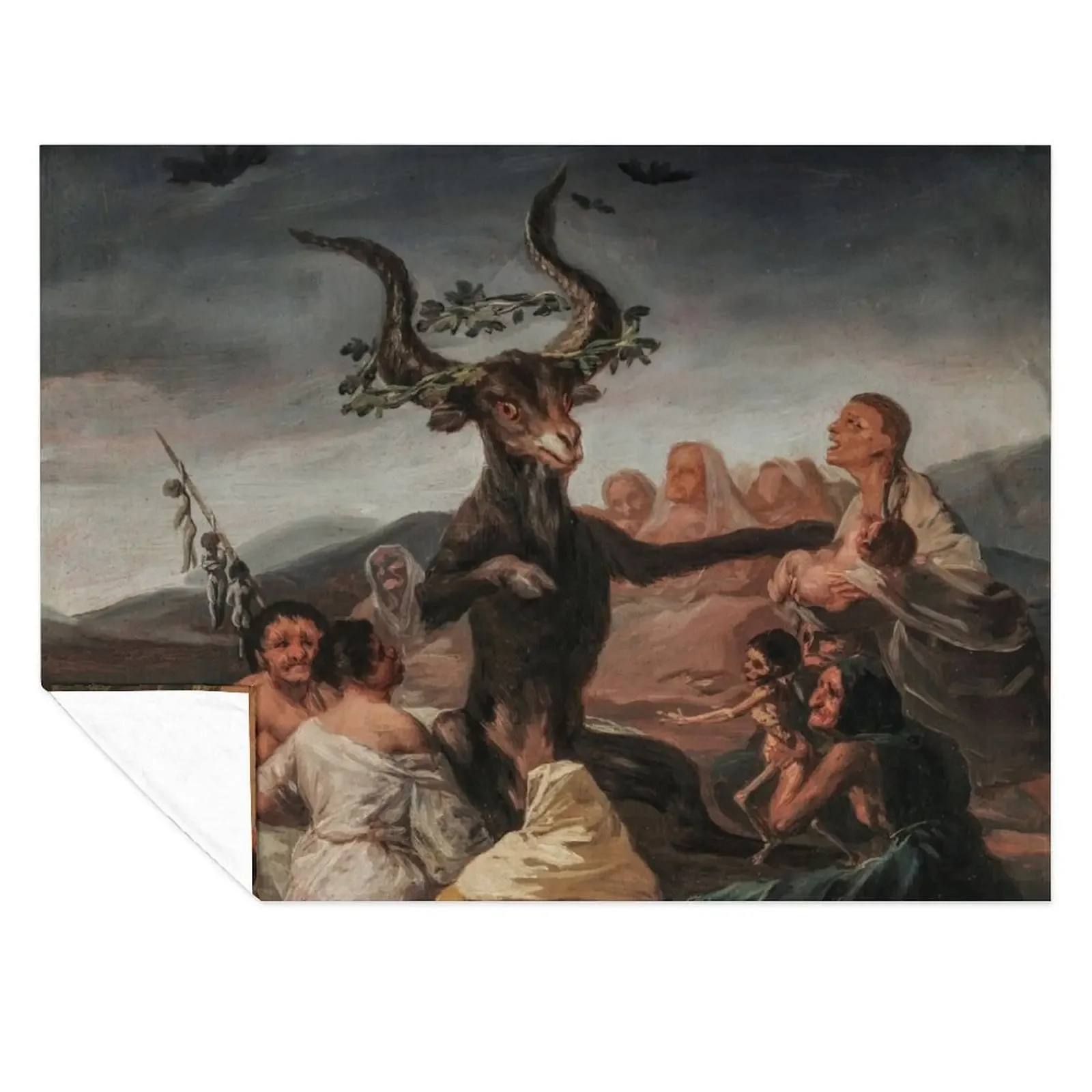 

Francisco de Goya - Witches Sabbath (El Aquelarre) Throw Blanket Hair Luxury Brand Bed linens Decorative Throw Blankets