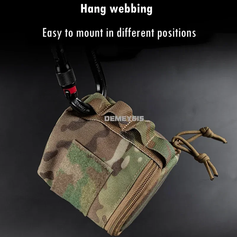 Portable Toilet Roll Paper Bag Toilet Roll Holder Molle Pouch Hiking Tissue Paper Bags Outdoor Hiking Tool