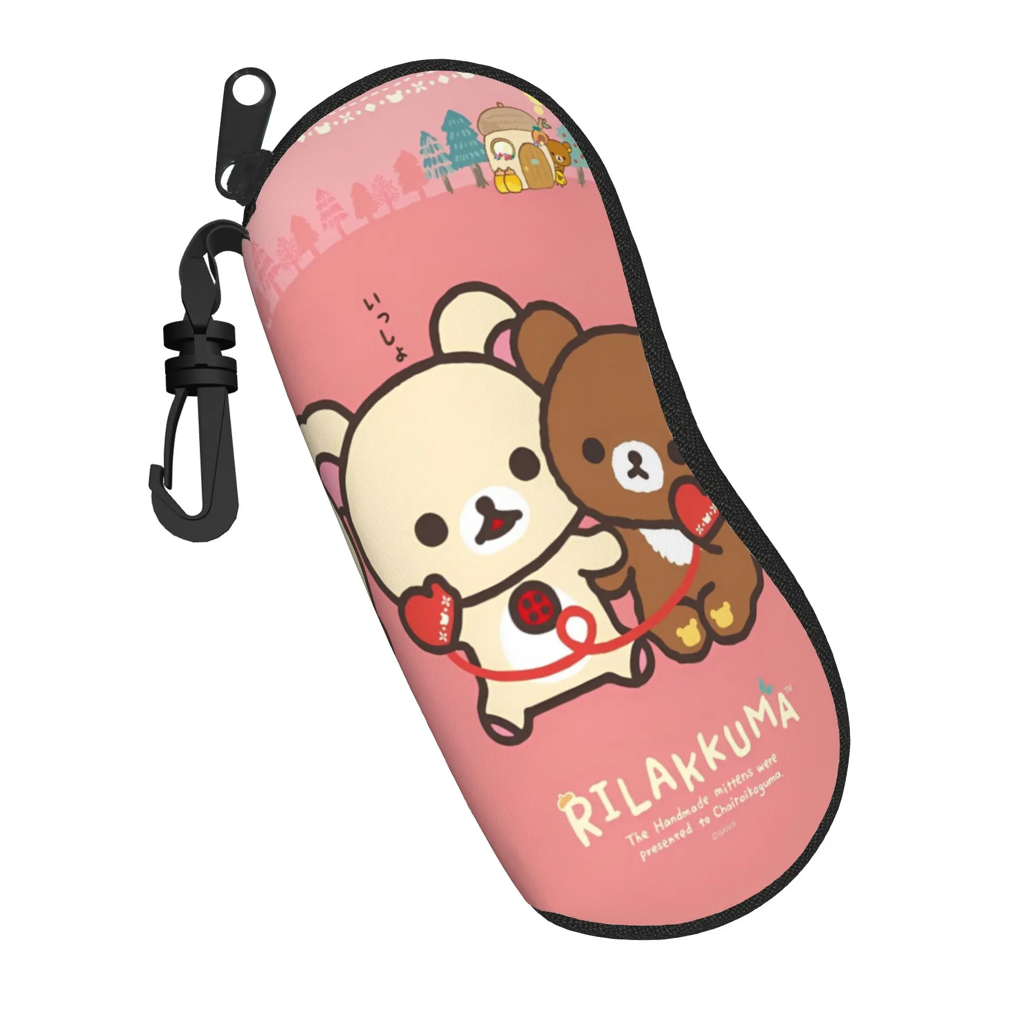 Kawaii Rilakkuma  Glasses Case Portable Box  Eyewear Storage Box Anti-Pressure Eyeglasses Box