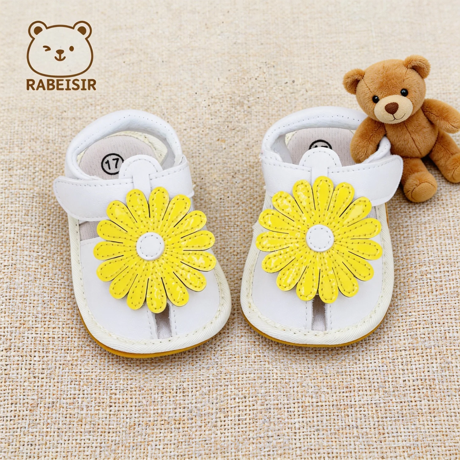 Baby Girl Sandals, Baby Walking Shoes, 0-6-12-18 Months, Soft Sole, Anti Slip, Sweet and Cute