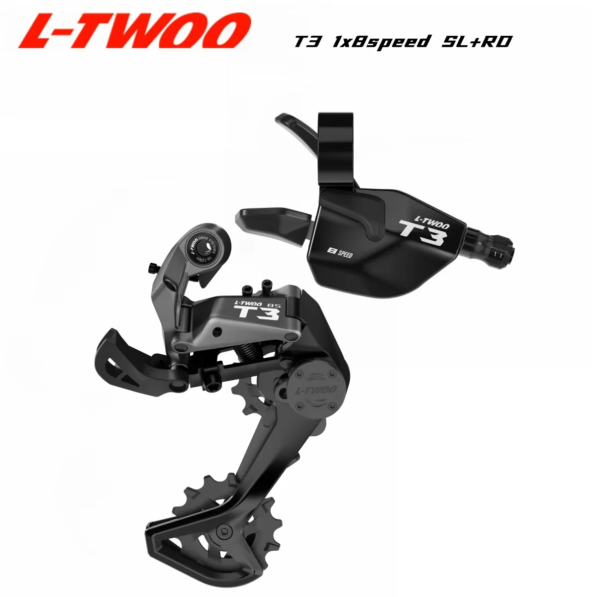 AliExpress LTWOO T3 8S Two Way Release Shifter + Stabilize Damping Rear Derailleur Cage Length 83mm, 1x8 Speed