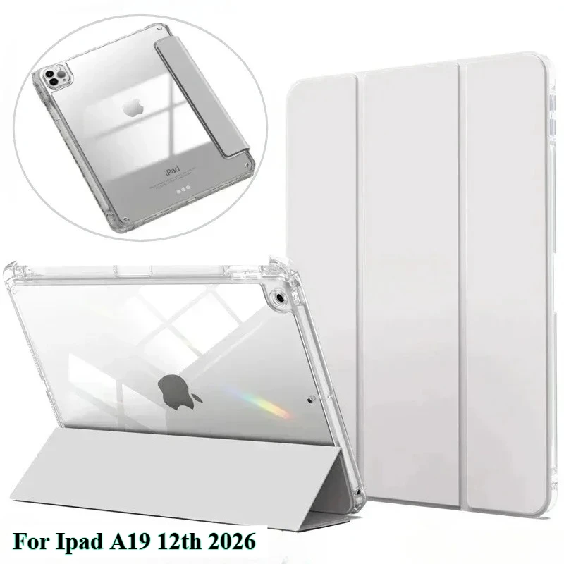 

Прозрачный акриловый чехол-подставка для iPad A19 12-го поколения, A16 11-го поколения, 2026 Air 8, M4, M3 Pro 11", 12.9, 13, 10.2, 9.7, 10.9, 10.5, 10-го, 9/8-го поколения