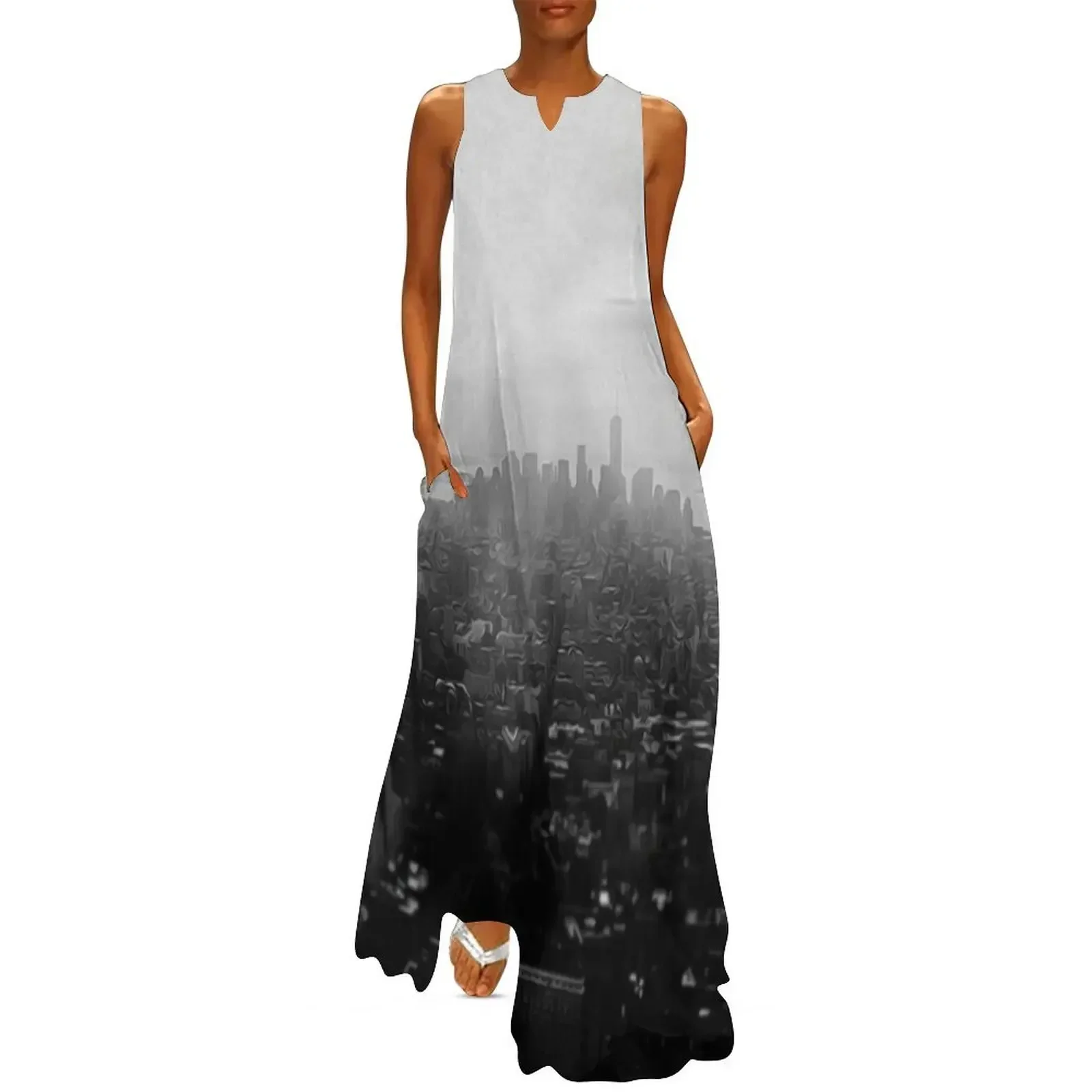

Decoration Port Monochromatic Friends Mahal Blue Collar Long Dress birthday dress for women summer dress korean women