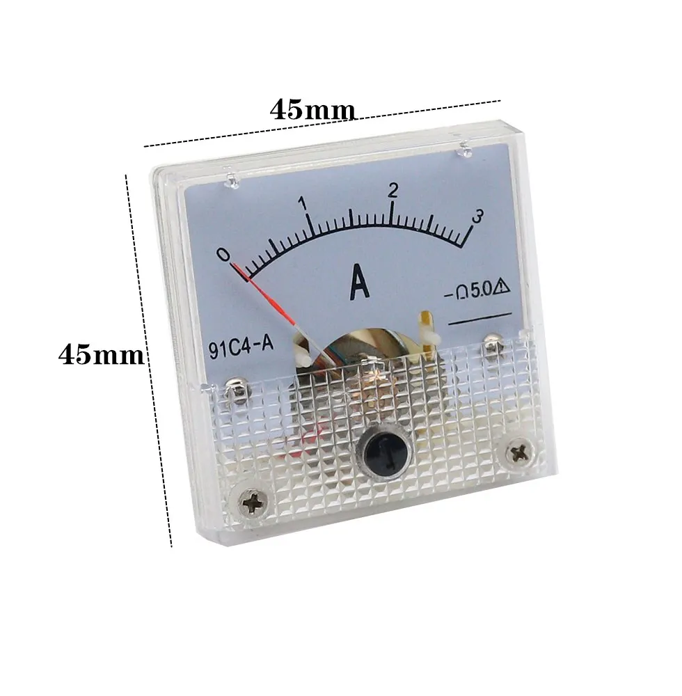 91C4-A DC Pointer type Ammeter 1A 2A 3A 5A 10A 15A 30A 50A 75A 100A 150A 200A 300A 400A 500A Analog Mechanics Plate table