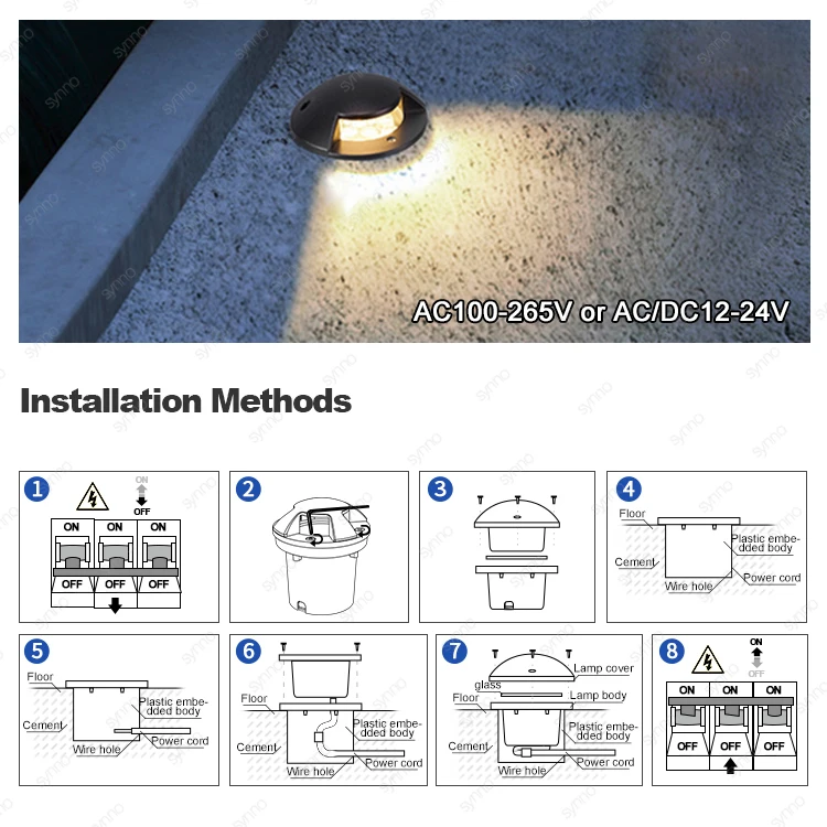 Mini 3W Outdoor LED Inground Light Hidden Stainless Steel Deck Lighting Underground Garden Light for Outdoor Spaces
