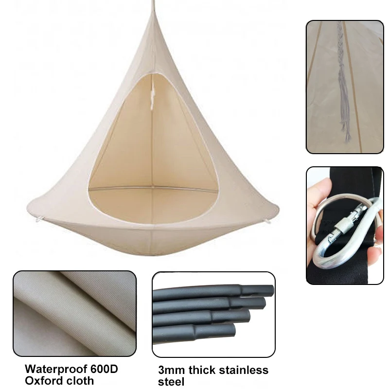 Camping Hammock Canvas Bedroom Hanging Chair Adults Kids Indoor Portable Relaxation Thickened Outdoor Swing Travel Camping