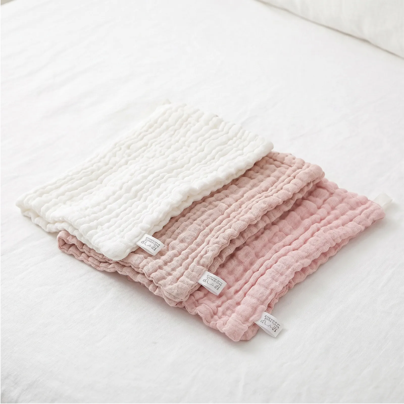 3pcs Muslin Burp Cloths for Babies – Soft, Absorbent, Washable 6-Layer Cotton Drool & Spit-Up Towels