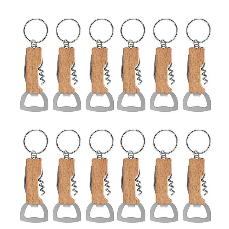 

15Pcs Wooden Bottle Opener Home Supplies Beer Opener Kitchen Accesories Wine Opener Drink Gun Wedding Gifts For Guests