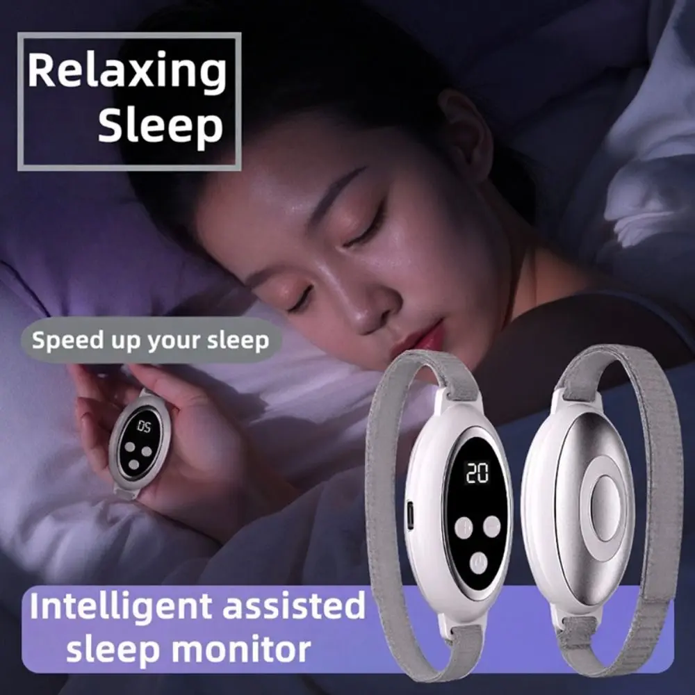 Handheld Rechargeable Sleep Aid Device EMS Low-frequency Pulse Relieving Stress and Anxiety Palm Pulse Sleep Massager