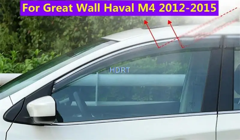 

Side Window Deflector For Great Wall GWM Haval Hover M4 2012-2015 Car Style 4pcs Sun Rain Guard Vent Door Visor Awnings Shelter