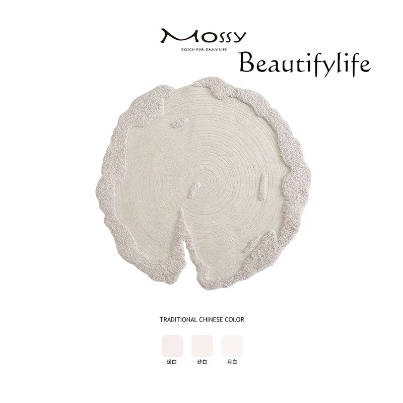 

Rime velvet, irregular carpet, high-end atmosphere, haute couture villa living room coffee table, solid color special-shaped