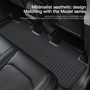 Yz for Tesla Model Y 2021-2024 Model 3 Highland Car Room Rug Baggage Carpet TPE TEA 10 Main Waterproof Carpet Sales - №6