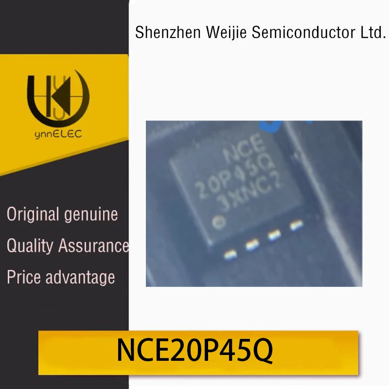 NCE20P45Q Genuine Original Equipment Manufacturer (OEM) DFN8-3x3 Package P-Channel 19V 45A MOSFET Chip Marking