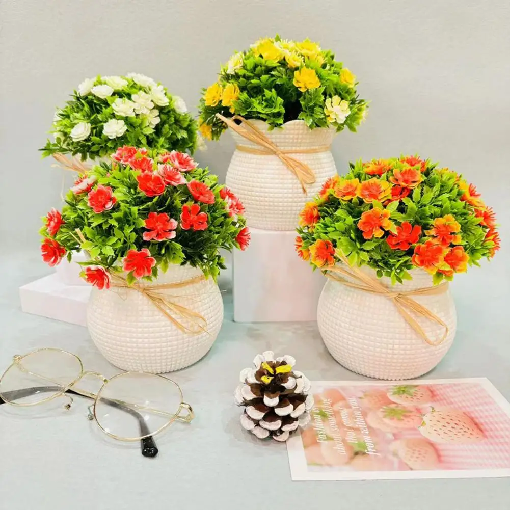 Simulated Potted Plant Vibrant Small Wild Chrysanthemum Bonsai Realistic Home Decoration Non-fading Fake Bonsai