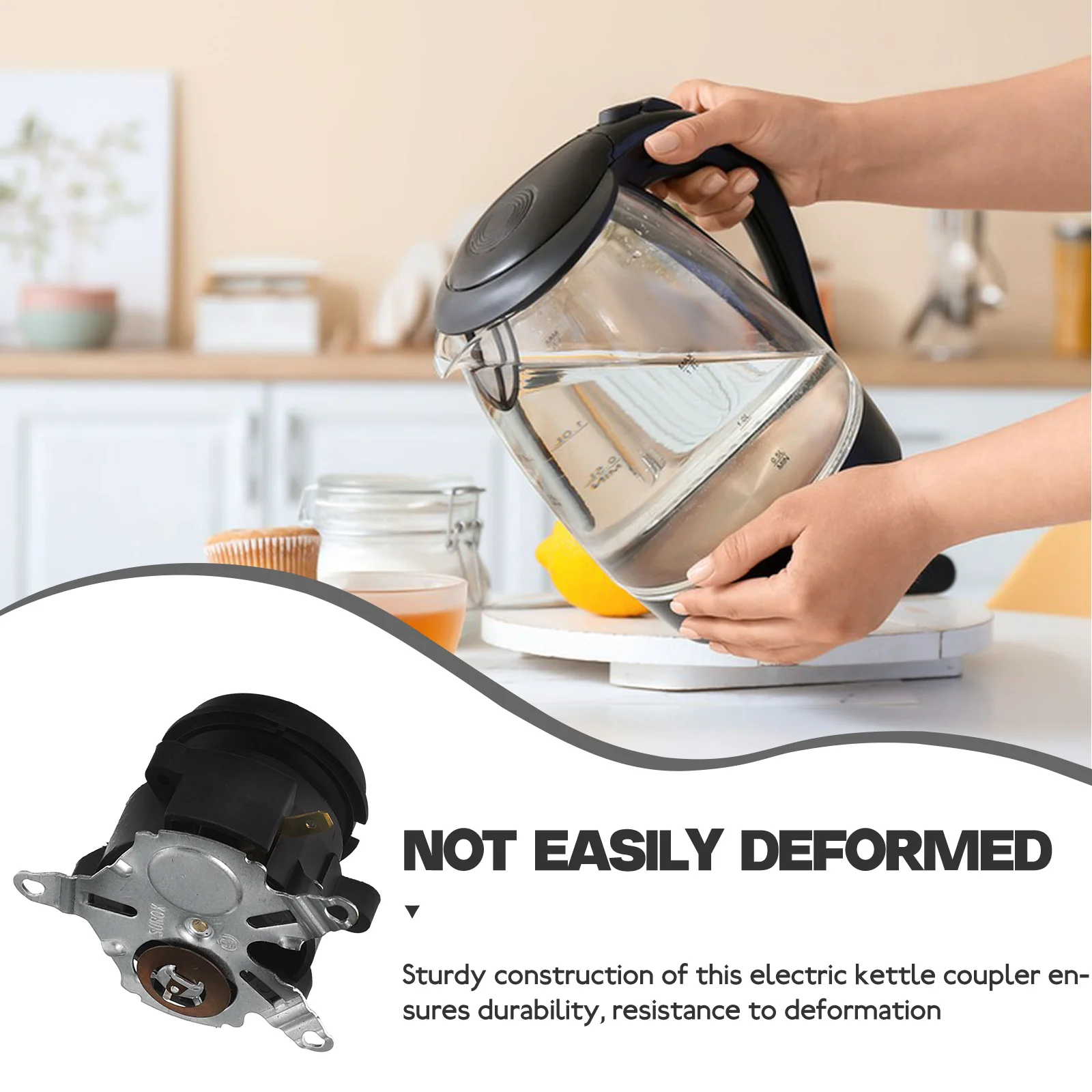 

4 set Electric Kettle Temperature Coupler Thermostat Replacement Thermal Control Base Sturdy Connector Socket for Water