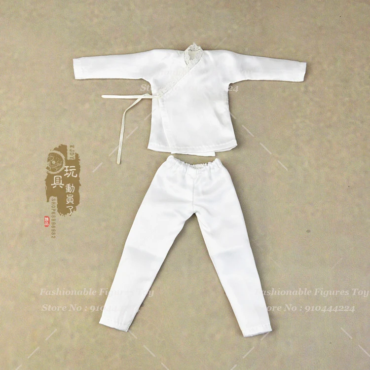 متوفر في المخزون 1/6 ملابس هانفو الصينية القديمة الجندي تنورة وجه الحصان المطبوعة المطرزة لجسم شخصيات الحركة 12 بوصة #6