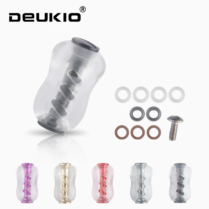 DEUKIO DIY Fishing Reel Knob Acrylic Grip Fishing Exist Spinning Baitcasting Reel for S/D/A Brand Modification Accessories