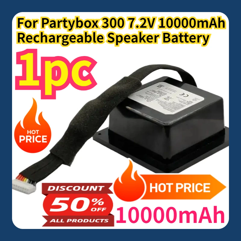 

For Partybox 300 7.2V 10000mAh Rechargeable Speaker Battery