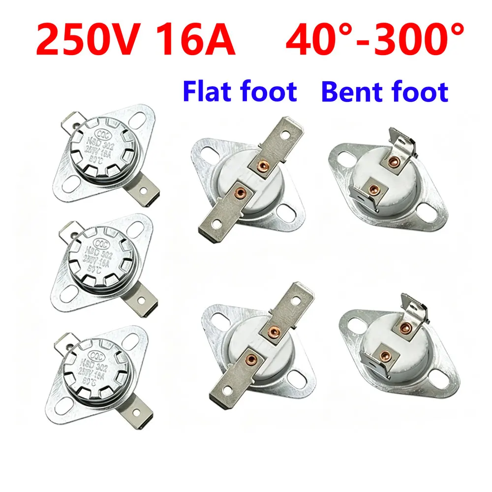 KSD302 16A 250V Temperature Limit Switch Thermal Overheat Protector for Disinfection Cabinet Electric Baking Pan Electric Kettle