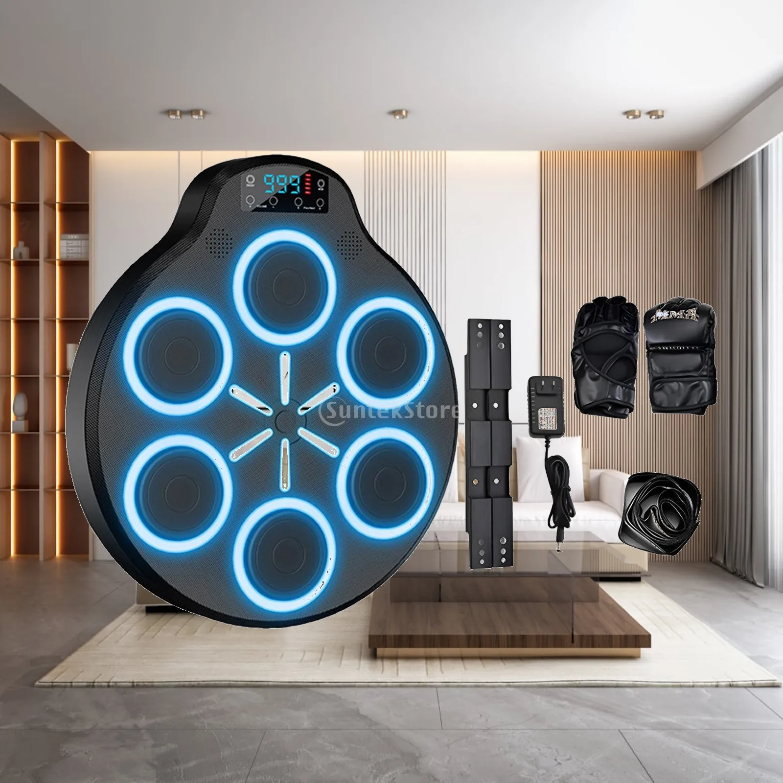 Music Boxing Machine Rhythm Musical Target Electronic Music Boxing Wall Target for Kickboxing Martial Arts Muay Thai Home Gym
