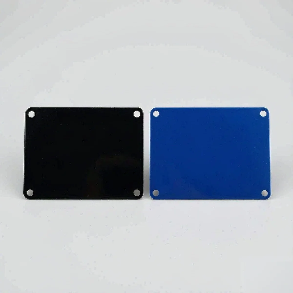 10Pcs Black Blue Anodized Aluminum Plate Blank Mirror Sheet for Custom Logo Pad Printing Stamping Marking, Tool Parts