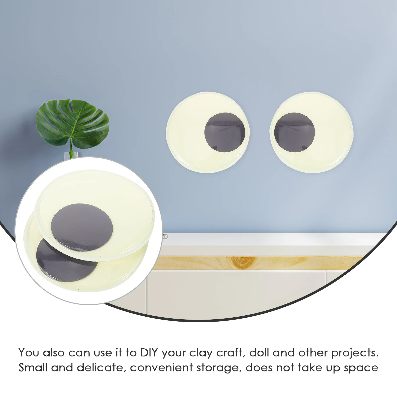

2Pcs Luminous Eyeballs Plastic Craft Eyes for DIY Clay Crafts Handmade Decorations Fake Eyes for Crafts Making