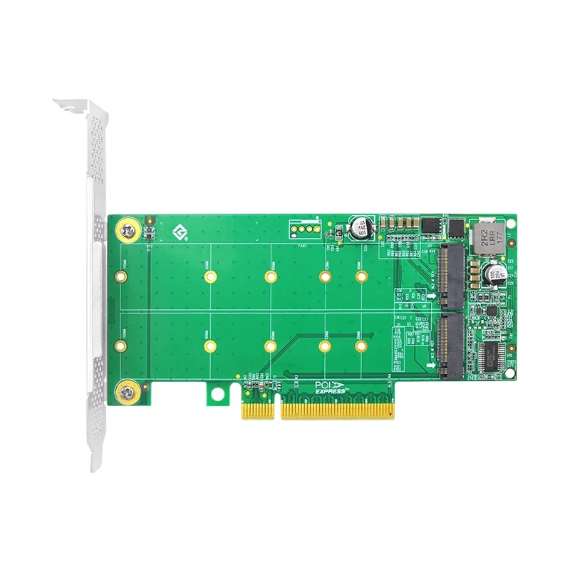 M.2 NVMe SSD expansion card PCIe3.0 X8X16 expansion 2 ports 4 ports M2 PLX8747 22110 transfer