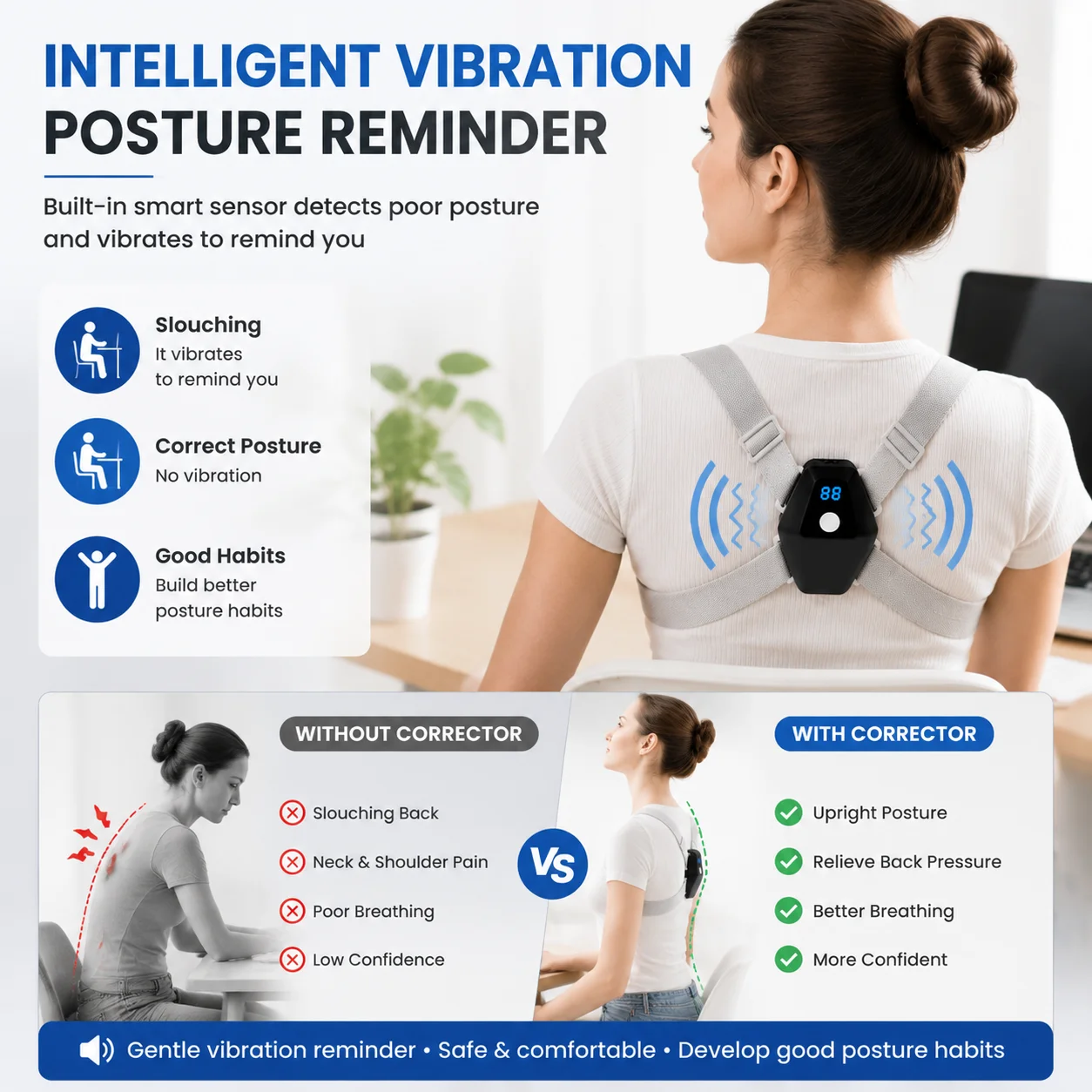 Sensörlü Titreşim Uyarılı Giyi - Smart Posture Sensor incelemesi ve fiyatı