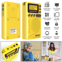 Mini Pocket Radio Portable FM/DAB/DAB+ Radio SD Card MP3 Player Clock USB Rechargeable FM DAB Receiver LCD Display