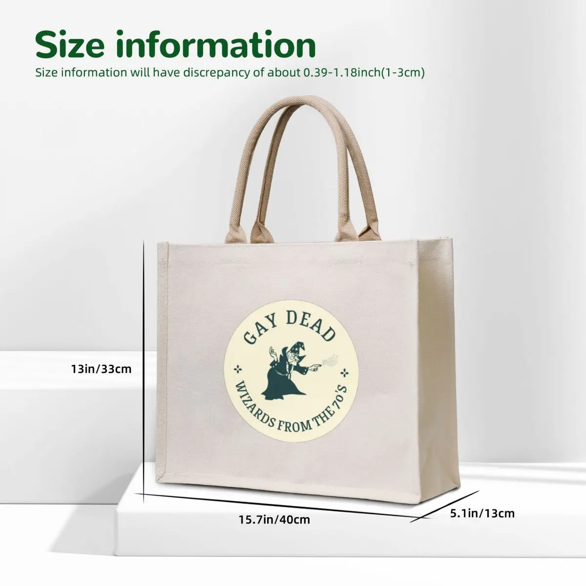 Dead Gay Wizard from the 70's Vintage look Tote Bag eco pack custom canvas bag tote bag men