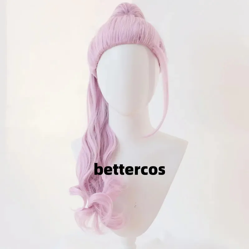 

ff34Anime Sanzu cosplay wig pink 60cm ponytail heat resistant synthetic fake hair haruchiyo Akashi wigs