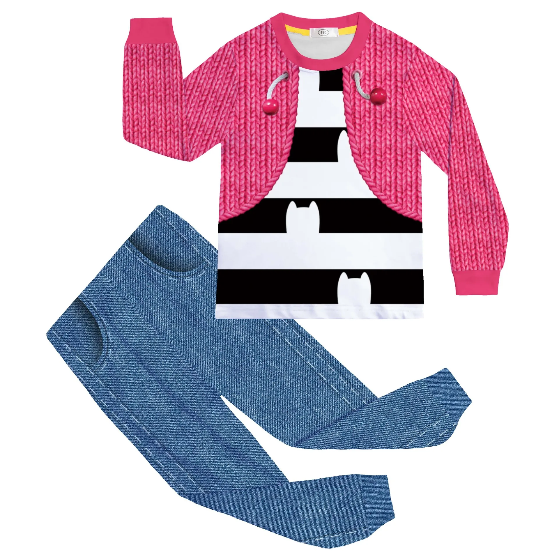 Cat Pajama Girl Set 2
