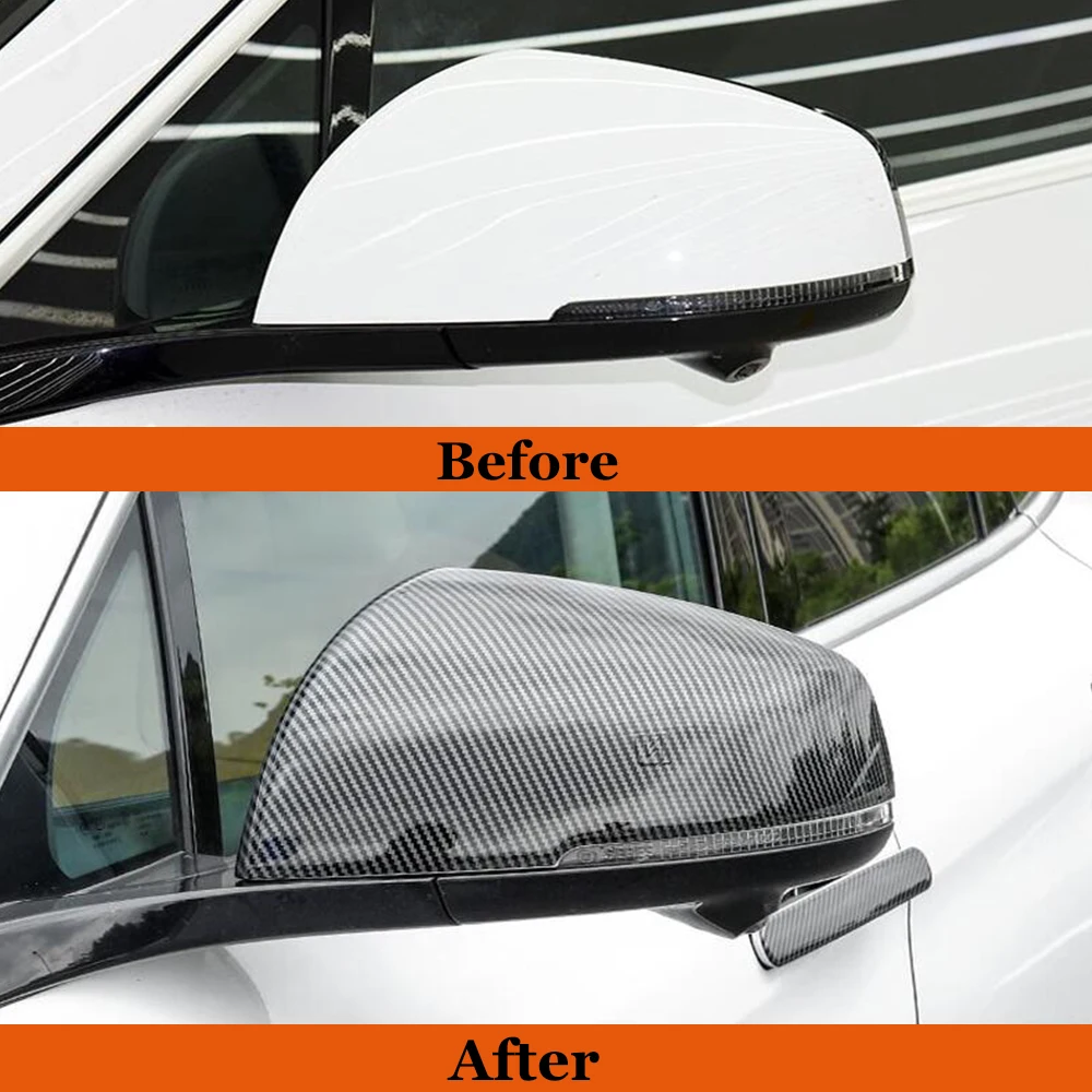 ABS Carbon Chrome Car Auto Side Rear View Mirror Cover Trim Caps For Huawei AITO M5 2022 2023 2024 Exterior Accessories