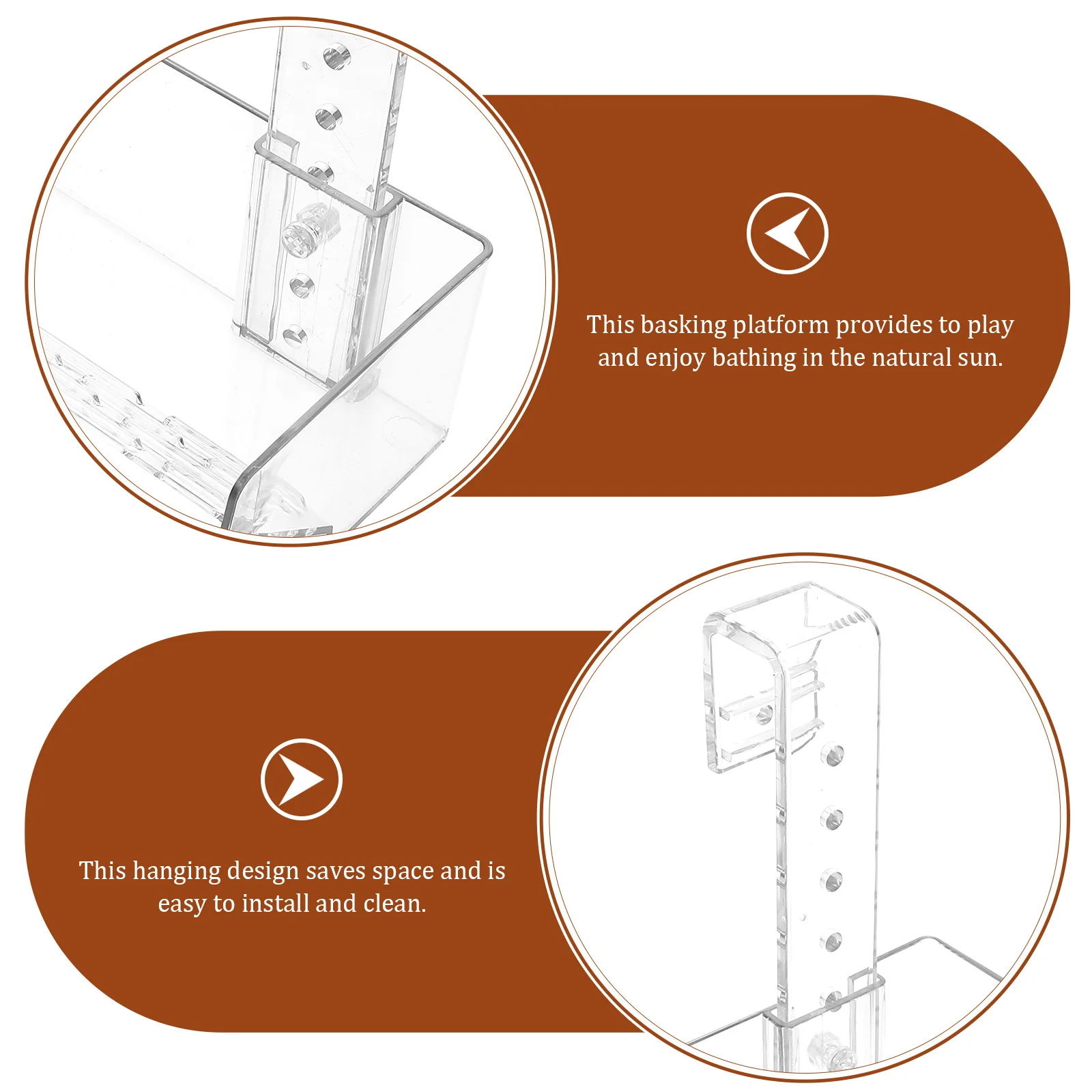 

Hanging Turtle Acrylic Basking Durable Corrosion Resistant Easy Install Space Saving Turtle Tank Platform Aquarium Decor Fish