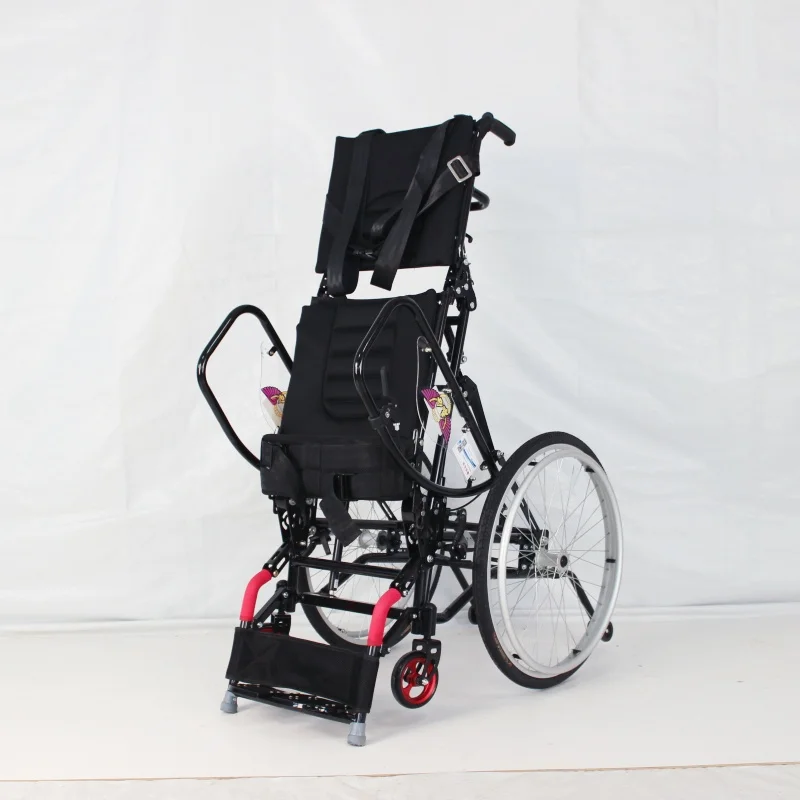 Manual Stand-Up Mechanical Wheelchair for Handicapped Stairs Medical Rehabilitation Therapy Supply