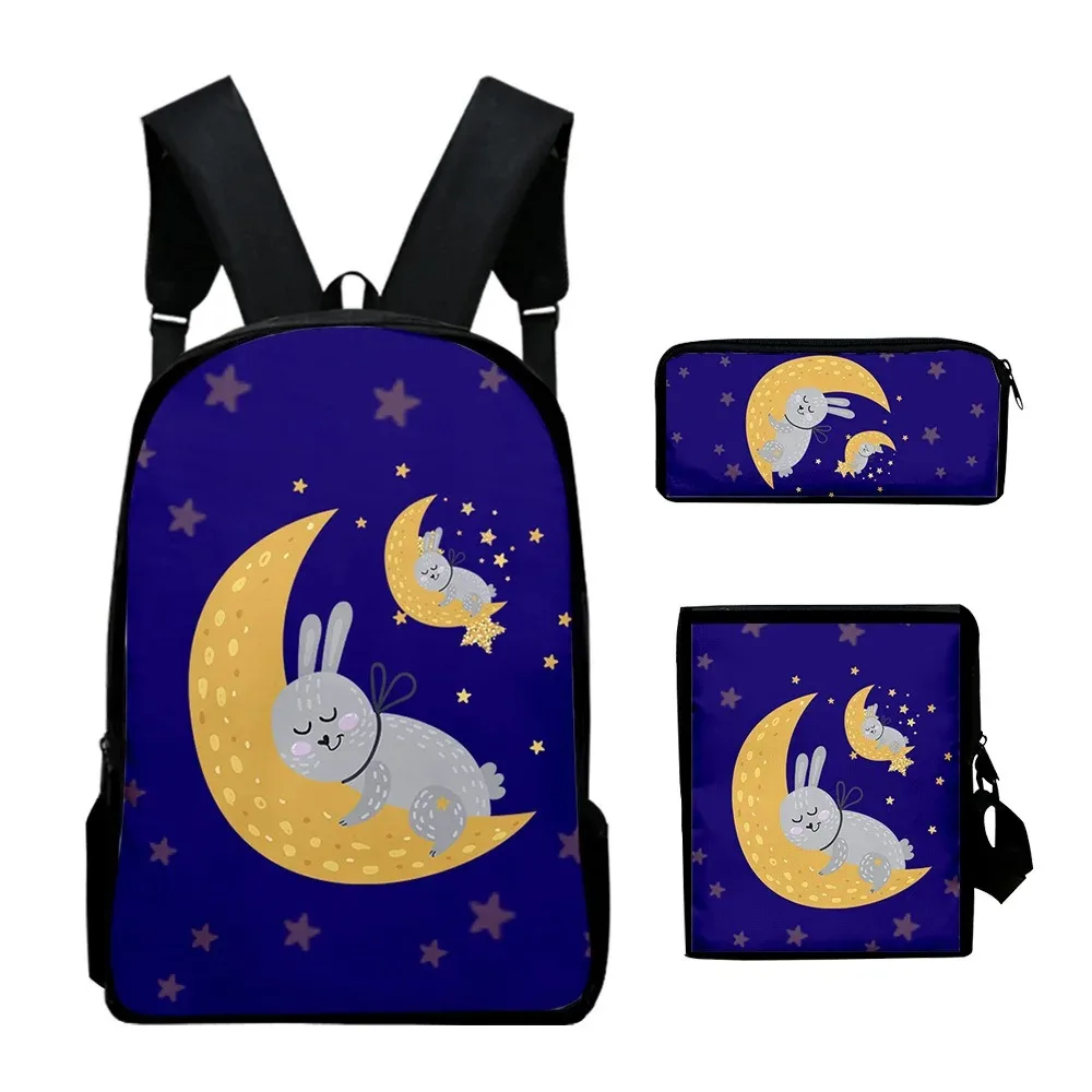 Cartoon animal school bags,laptop backpack,backpack,tilted shoulder bag,pencil case,3D printing,Harajuku,popular,3pcs per set