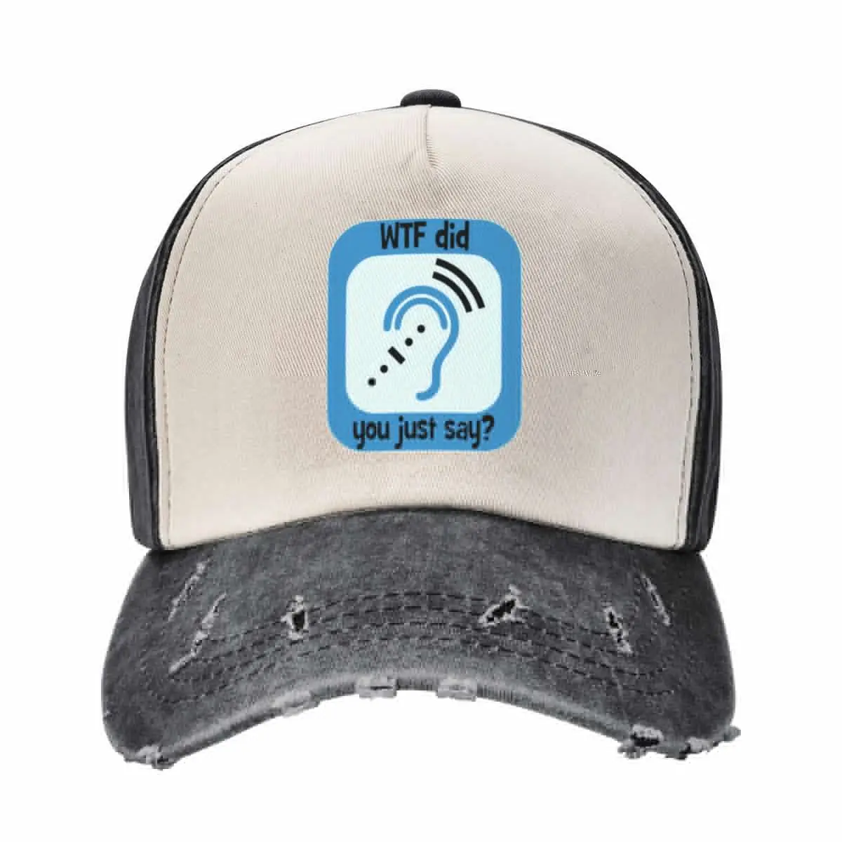 Hard of HearingDeaf lip reader (blue) Baseball Cap Christmas Hat Gentleman Hat Caps Male Women's