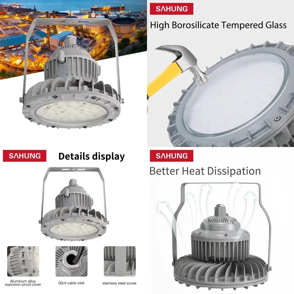 

ATEX LED Explosion Proof Lamp for Warehouse 50W 60W 70W 80W High Bay Light Industrial Safety Lighting Hazardous Area Fixture