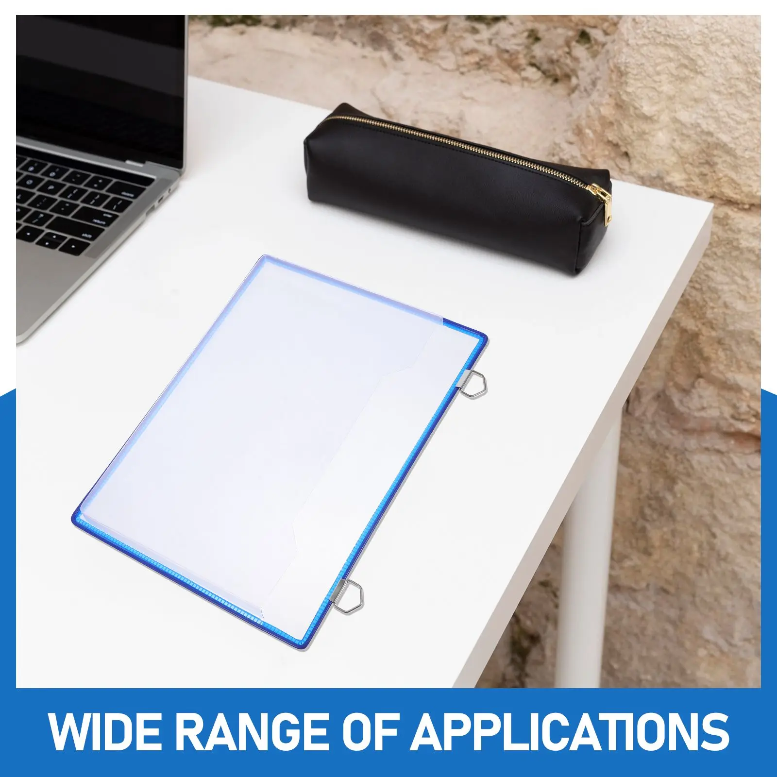 Hanging File ganizer A4 Transparent Plastic Document Storage Bag Large Capacity Wall Mountable File Folder For Home Study