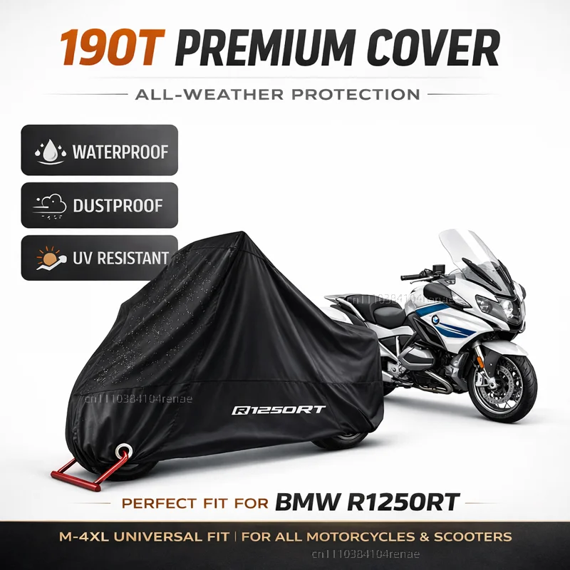 

For BMW R1250RT R1250 RT R 1250RT 2004-2013 190T Motorcycle Cover Waterproof Dustproof UV Protection All Season