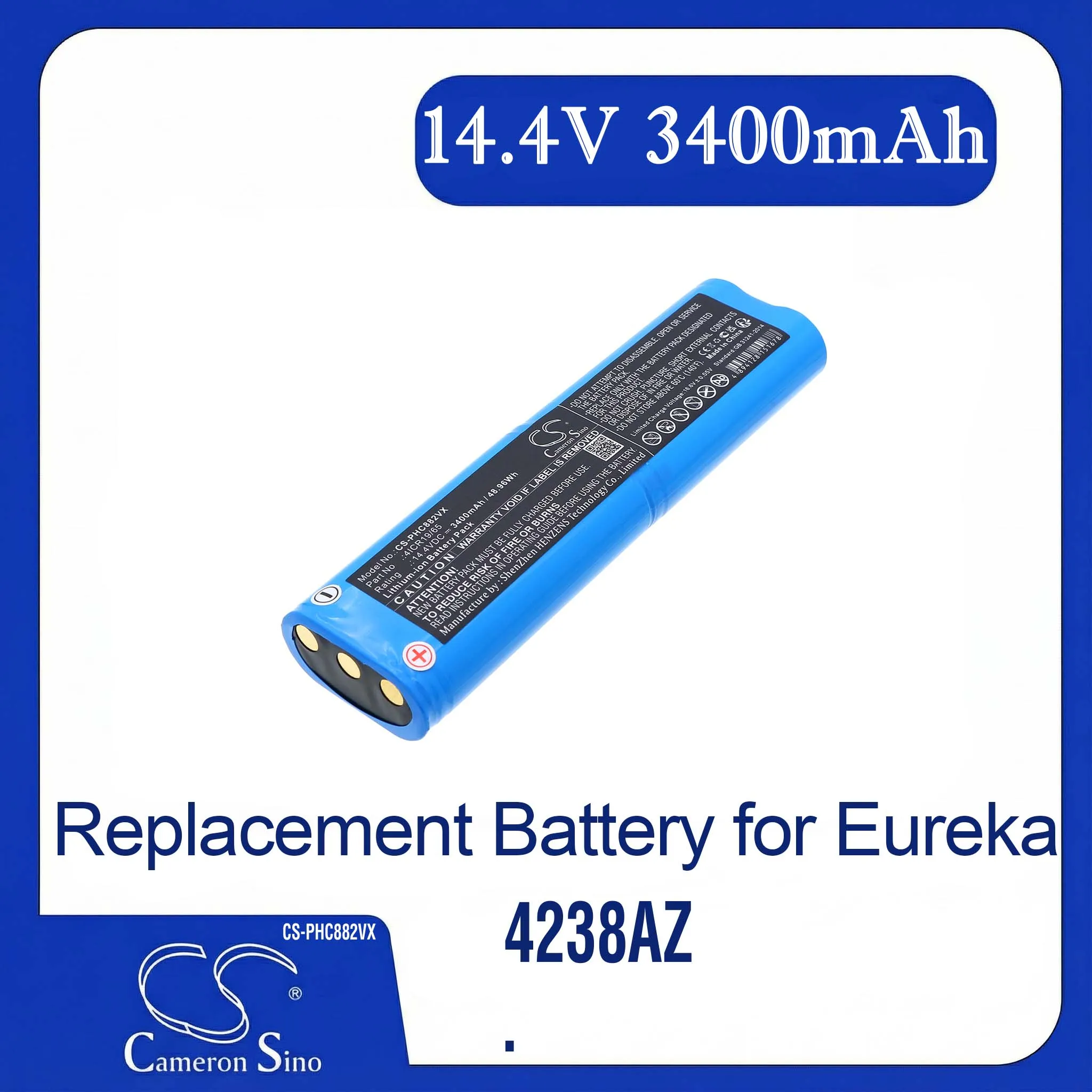 Сменный аккумулятор для Philips, Eureka FC8820, FC8810, FC8830, FC8832, FC8812, FC8822, FC8822/01, FC8812/01... (14.4V, 3400mAh)