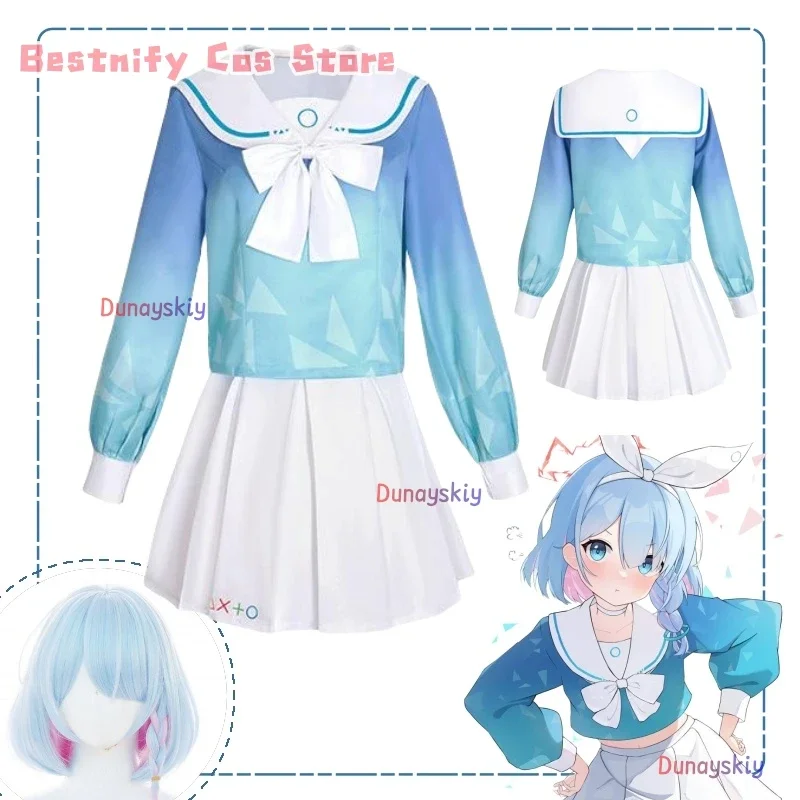 

CosplayBlue Archive Arona Game Cosplay Costume Blue JK School Uniform jirai kei Wig Halloween Props For Women Girls