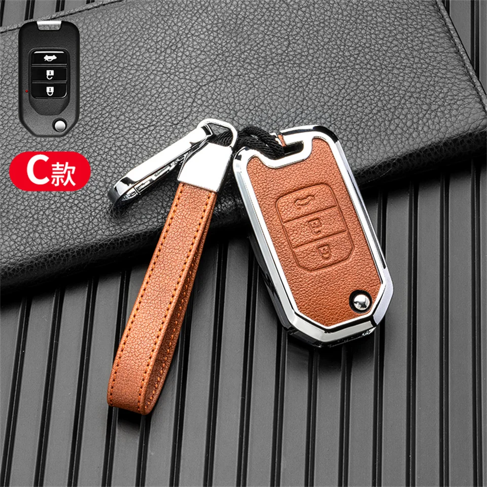 Car Key Fob Pocket Cover Case For Honda Civic CR-V HR-V Accord Jade Crider Odyssey 2015- 2018 Remote Protector Accessories