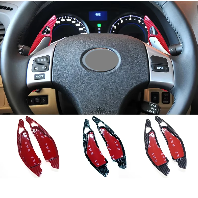 Carbon Fiber Car Steering Wheel Shift Paddle For Lexus ISF 2011 IS IS250 IS300 2006-2011 Paddle Shifters Top One Accessories