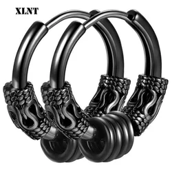 Classic Men Stainless Steel Hoop Earrings for Women Hip Hop Earring for Men Boy Earrings Punk Gothic Ear Stud Jewelry Party Gift